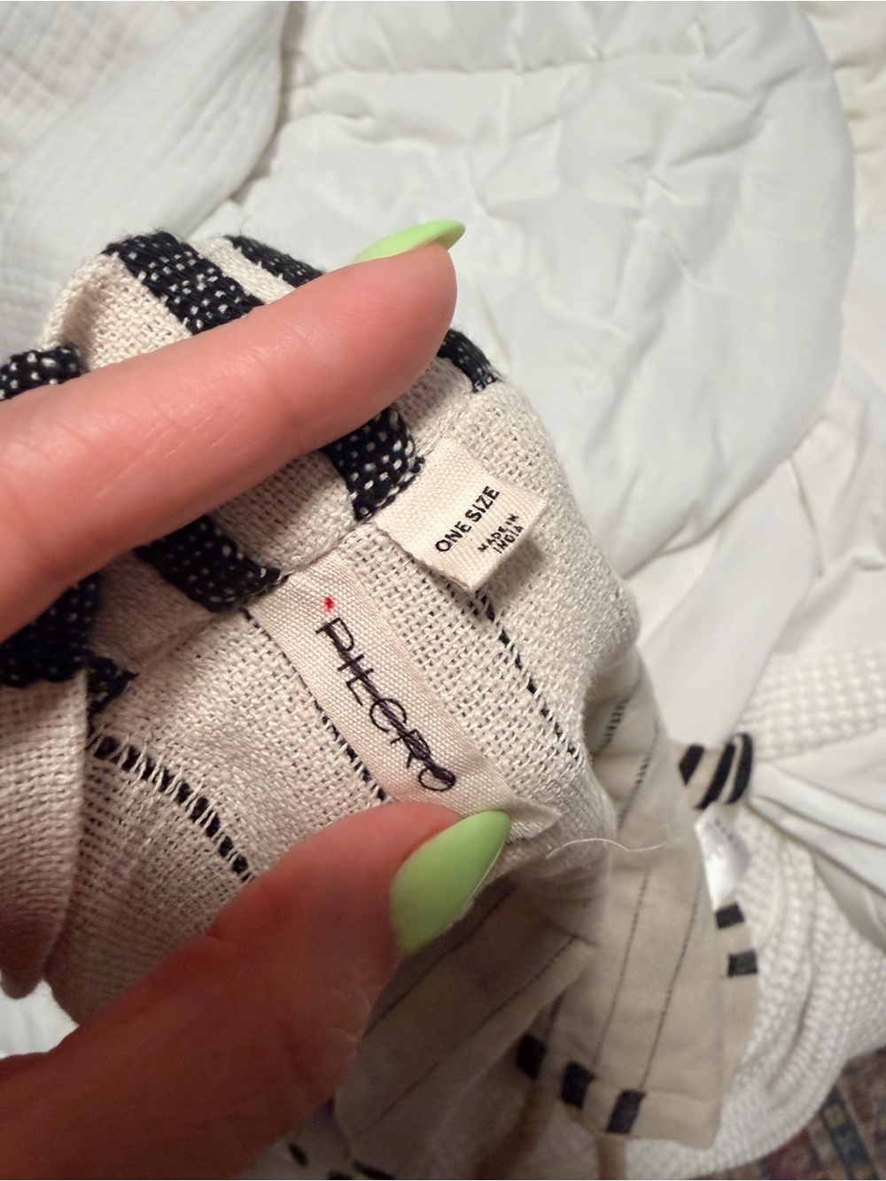 Pilcro Cream and Black Striped poncho - Picture 7 of 7